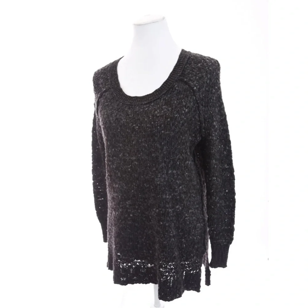 Free People Speckled Confetti Slub Knit Wool Bld Knit Tunic Sweater Women Sz XS
